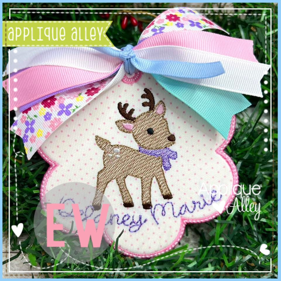 ITH BABY DEER SCALLOP BAG TAG-SHAKER FRIENDLY-AAEW8906