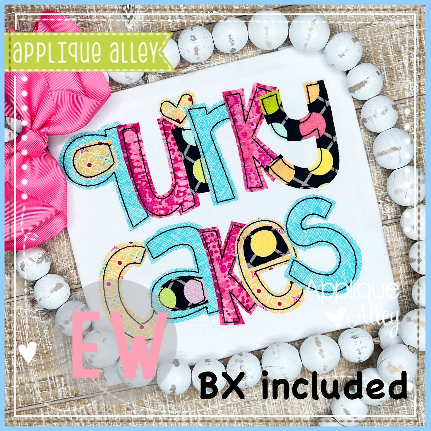 VINTAGE QUIRKY CAKES APPLIQUE FONT 8278AAEW