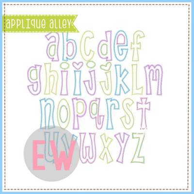 ZIG ZAG COFFEE CAKES APPLIQUE FONT 8280AAEW