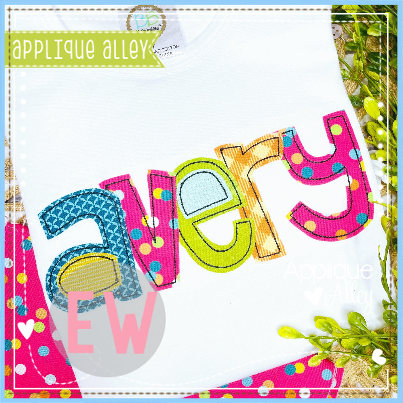 VINTAGE QUIRKY CAKES APPLIQUE FONT 8278AAEW