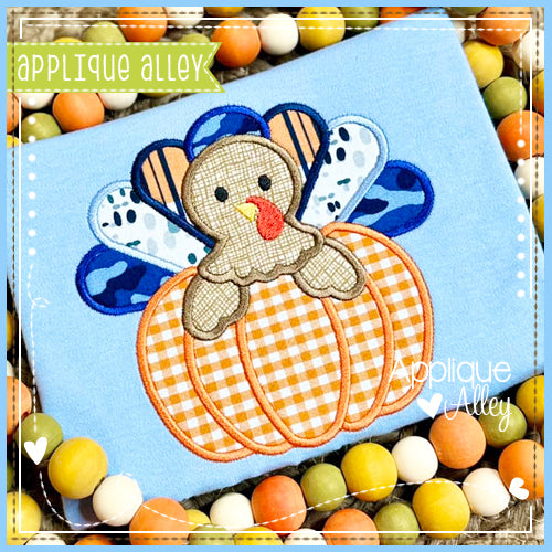 SATIN BABY TURKEY IN PUMPKIN AAEH8940
