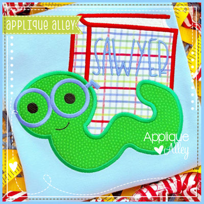 SATIN BOOKWORM WITH BOOK AAEH8711