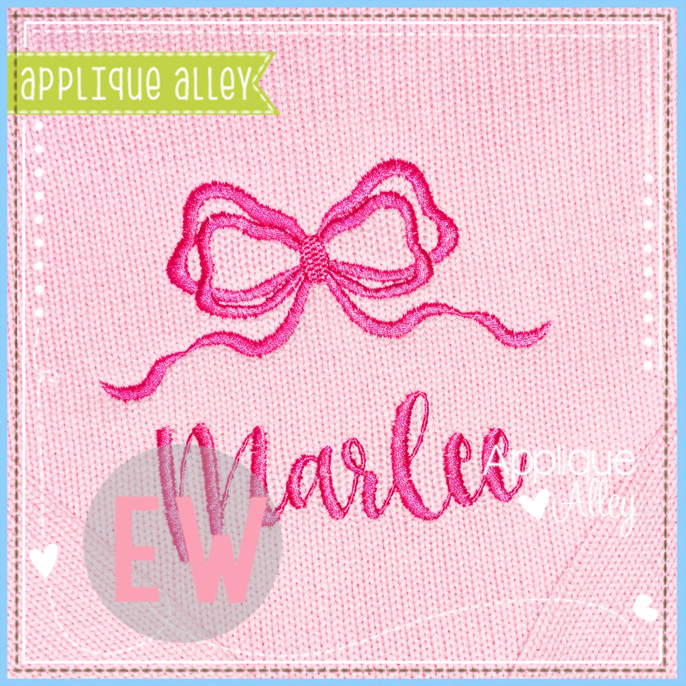 SATIN MAILEY DOUBLE LOOP BOW AAEW8726