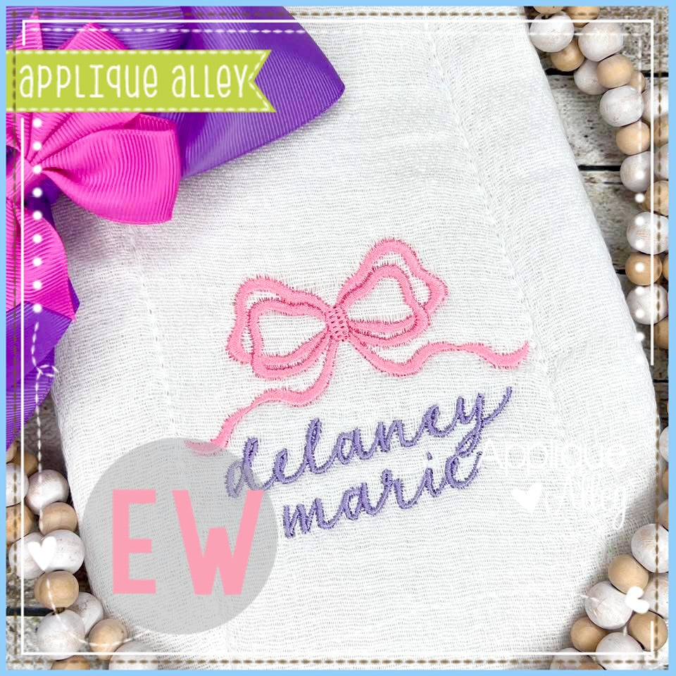SATIN MAILEY DOUBLE LOOP BOW AAEW8726