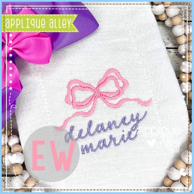 SATIN MAILEY DOUBLE LOOP BOW AAEW8726