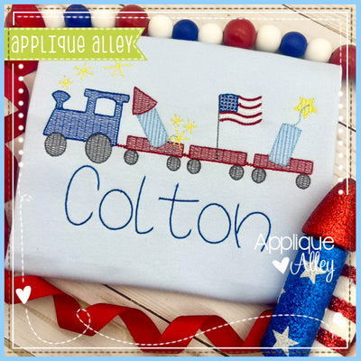 SKETCH 4TH OF JULY TRAIN AAEH8689