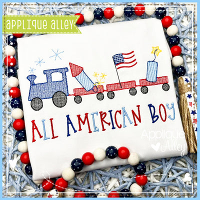 SKETCH 4TH OF JULY TRAIN AAEH8689