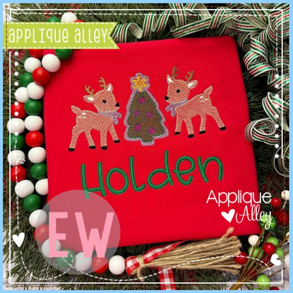SKETCH BABY BOY DEER TREE TRIO AAEW8910