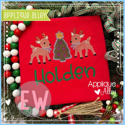 SKETCH BABY BOY DEER TREE TRIO AAEW8910