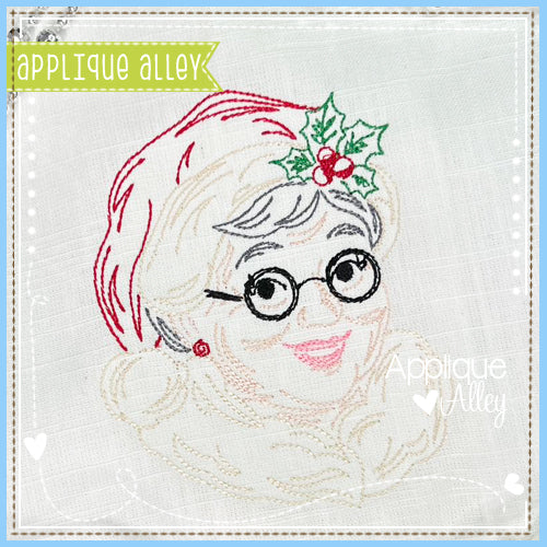 SKETCHED OUTLINE MRS CLAUS FACE AAEH8966