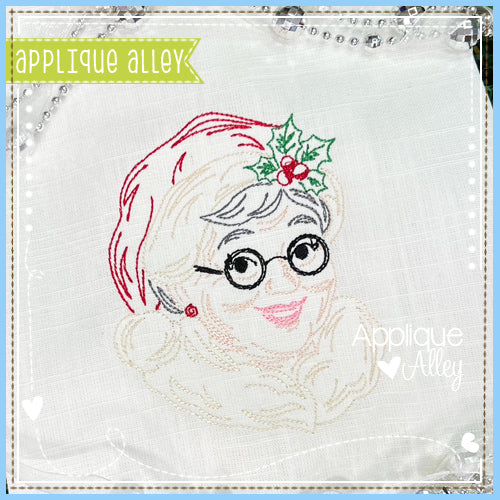 SKETCHED OUTLINE MRS CLAUS FACE AAEH8966