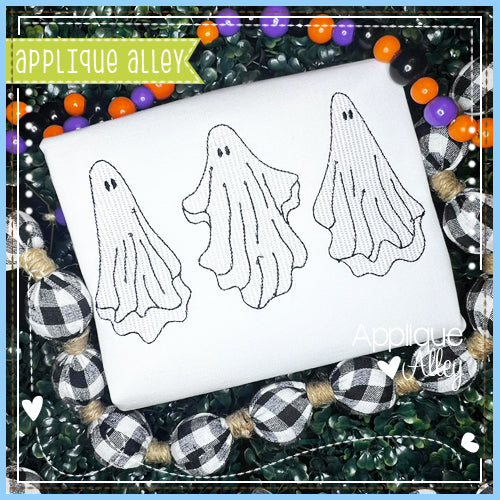 SKETCH FLOWY SPOOKY GHOST TRIO AAEH8743