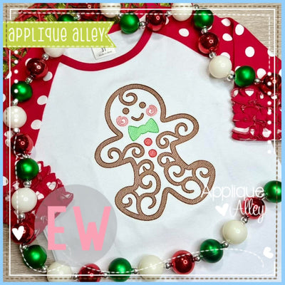 SKETCH SWIRLY GINGERBREAD MAN AAEW8991