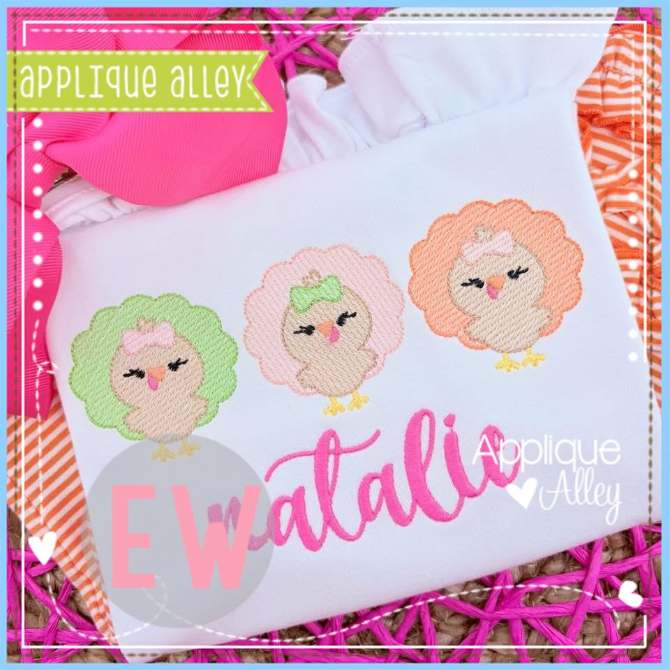 SKETCH TURKEY SISTERS TRIO AAEW8936