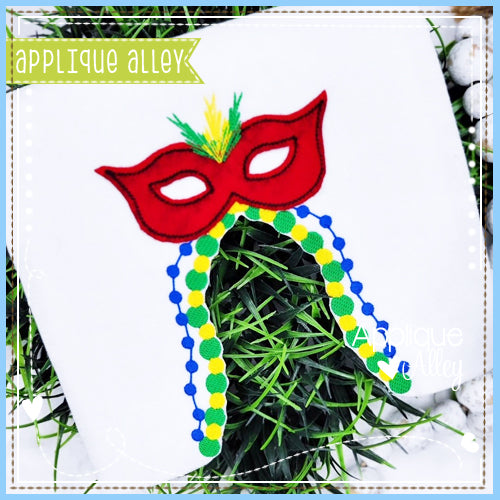 FARMHOUSE SPLIT MARDI GRAS BEADS AND MASK 8449AAEH