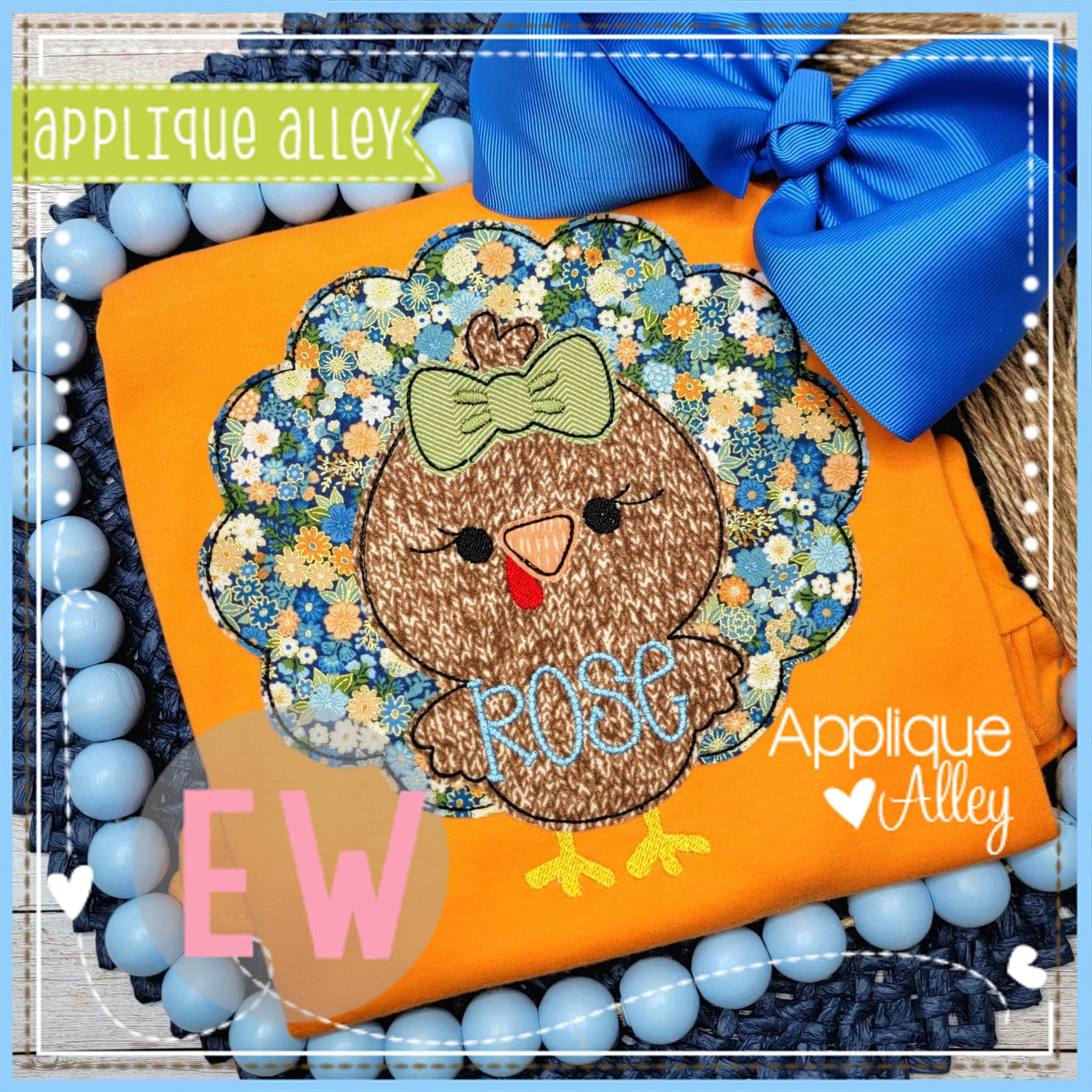 VINTAGE BABY TURKEY BOW AAEW8934