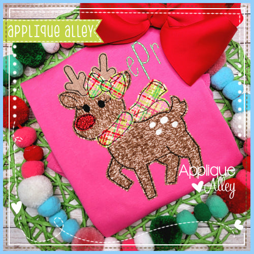 VINTAGE BISCOTTI REINDEER BOW AAEH8929