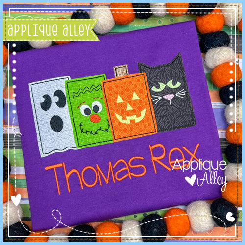 VINTAGE CHUNKY SQUARE HALLOWEEN BUDS 7578AAEH