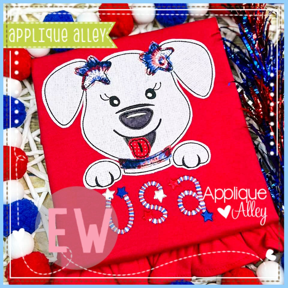 VINTAGE PUPPY FACE WITH STARS  8531AAEW