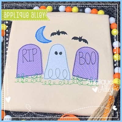 VINTAGE SWIRL GHOST IN GRAVEYARD 8108AAEH