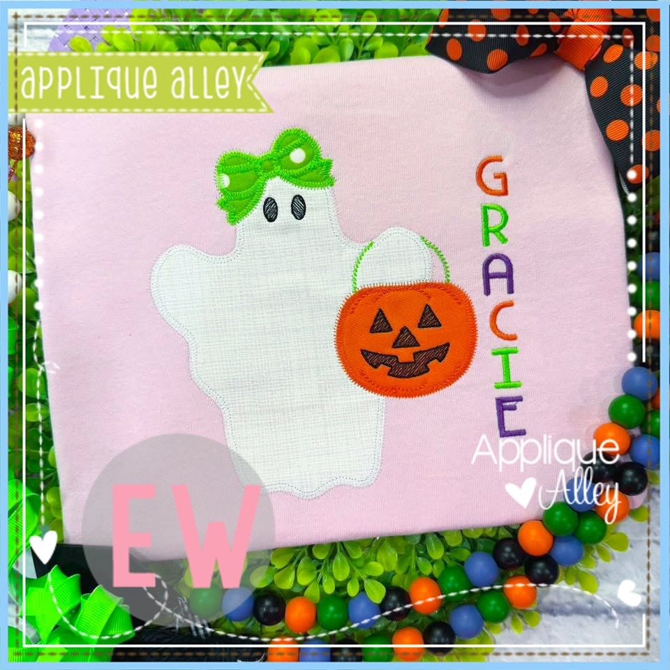 ZZ GHOST WITH CANDY BUCKET BOW AAEW8740
