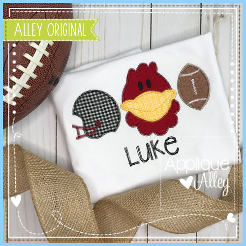 BLANKET STITCH FOOTBALL TRIO ROOSTER