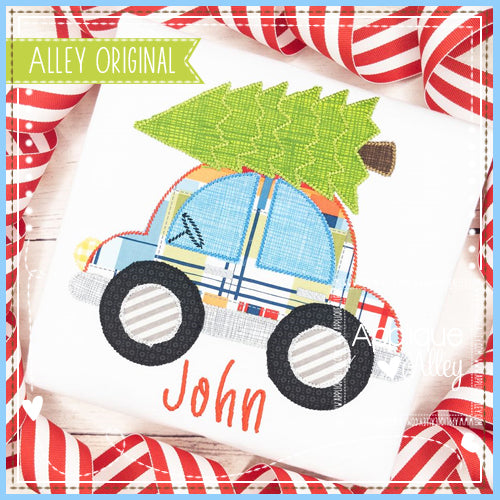 FARMHOUSE STITCH CAR WITH TREE  AAEH