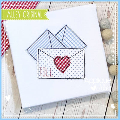 VINTAGE LOVE LETTERS WITH HEART 5361AAEH