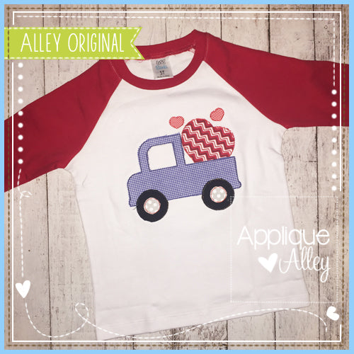 VINTAGE SKETCH TRUCK WITH HEARTS