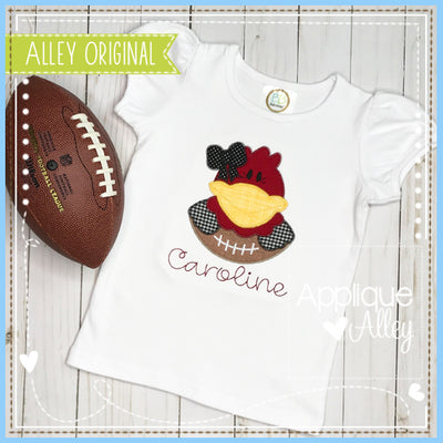BLANKET STITCH ROOSTER GIRL FOOTBALL