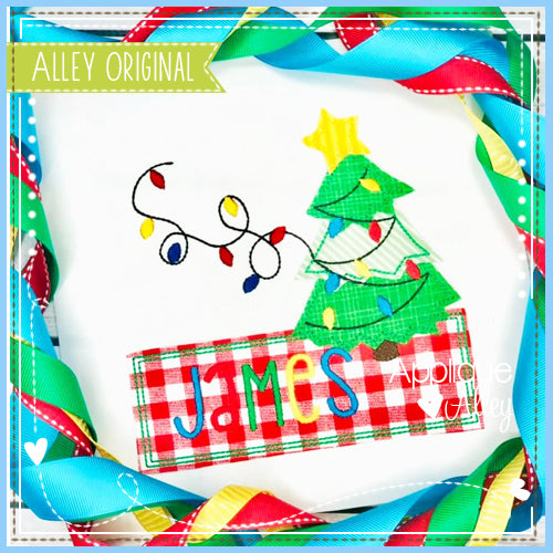 CHRISTMAS TREE WITH LIGHT STRING NAME PLATE 5188AAEH