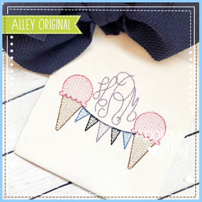SCRATCHY ICE CREAM BUNTING BANNER   AAEH