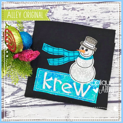 SNOWMAN WITH FLOWING SCARF NAME PLATE 5194AAEH