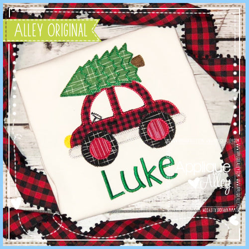 FARMHOUSE STITCH CAR WITH TREE  AAEH