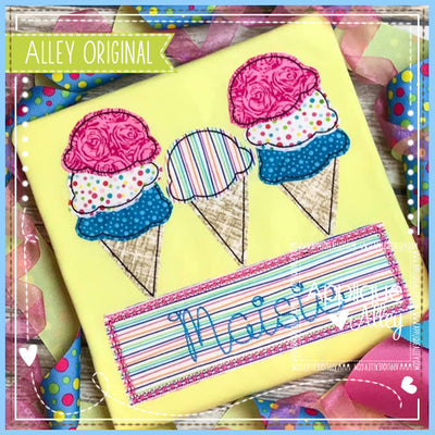 VINTAGE TIPPY ICE CREAM CONES WITH PATCH