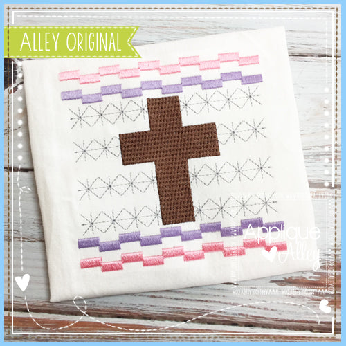 SINGLE FAUX SMOCK CROSS – appliquealley