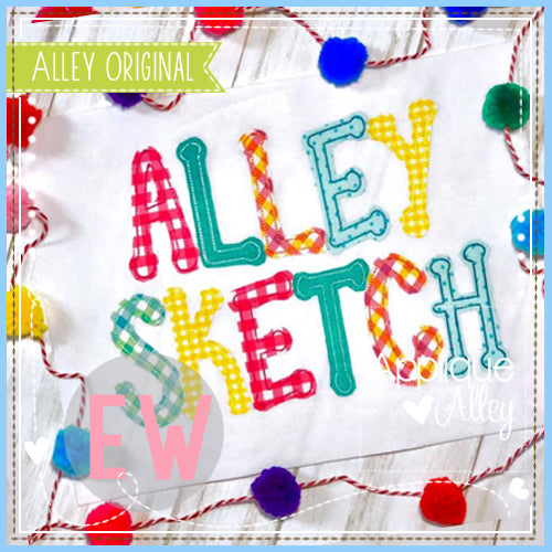ALLEY SKETCH APPLIQUE FONT AAEW – appliquealley