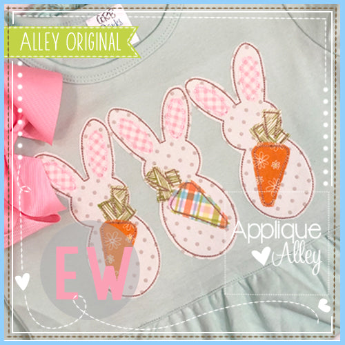 VINTAGE CARROTS BUNNIES TRIO - AAEW
