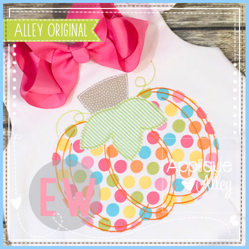 VINTAGE PRETTY CHUBBY PUMPKIN APPLIQUE DESIGN AAEW