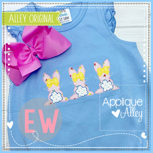 VINTAGE SWEET BUNNY WITH BOW TRIO - AAEW