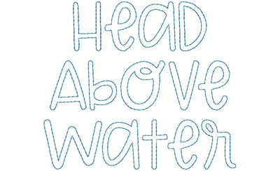 HEAD ABOVE WATER APPLIQUE FONT (+BONUS SHAPE APPLIQUE FRAMES) 5684AAEW