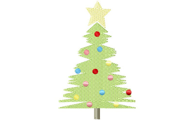 SMOCKED STITCH CHRISTMAS TREE 6879AAEW
