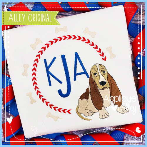 BASSET HOUND MONOGRAM FRAME 5393AAEH