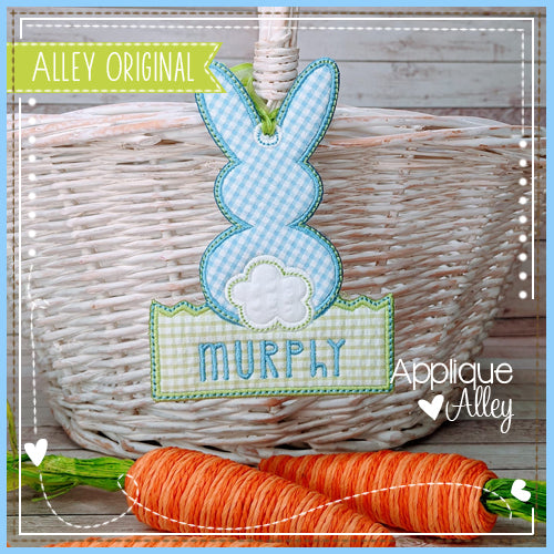 BUNNY IN GRASS BAG TAG 5419AAEH