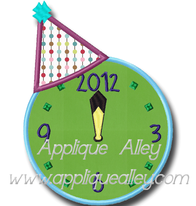2012 Clock 2012 CLOCK – appliquealley