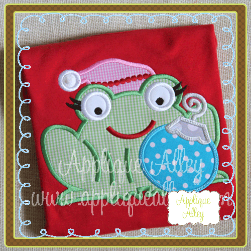HOPPY GIRL FROG WITH ORNAMENT