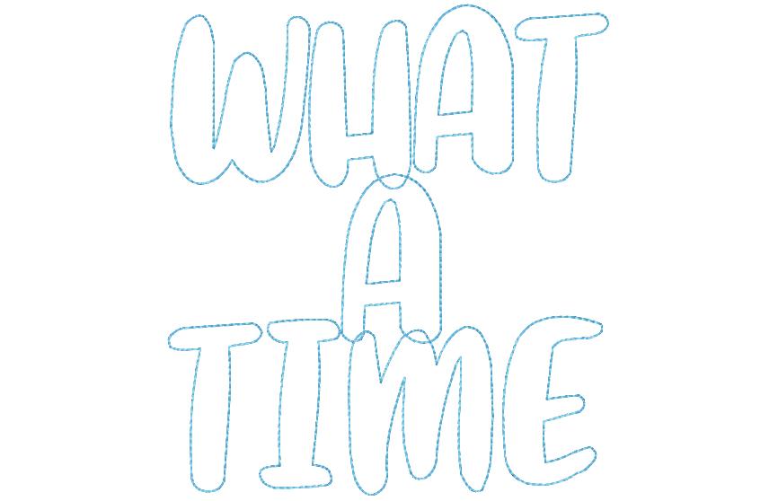 AA WHAT A TIME APPLIQUE FONT 6186AAEW