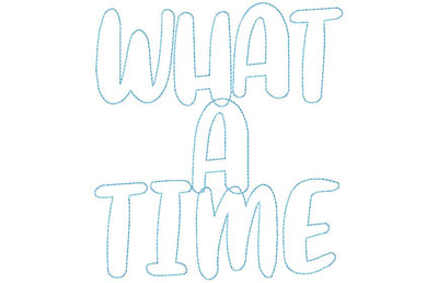 AA WHAT A TIME APPLIQUE FONT 6186AAEW