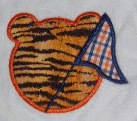TIGER WITH FLAG