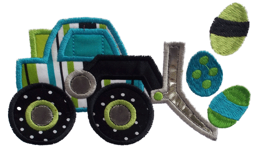 FRONT END LOADER WITH EGGS